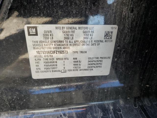 Photo 10 from auction – 2015 GMC SIERRA K15 with VIN 1GTV2VEC0FZ192573