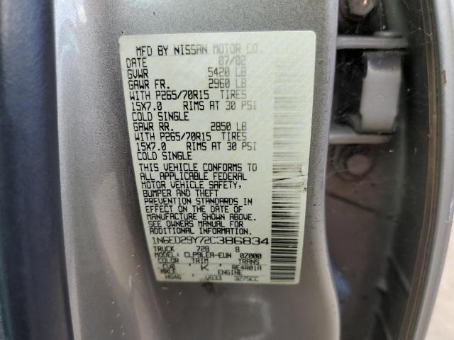 Photo 10 from auction – 2002 NISSAN FRONTIER C with VIN 1N6ED29Y72C386834