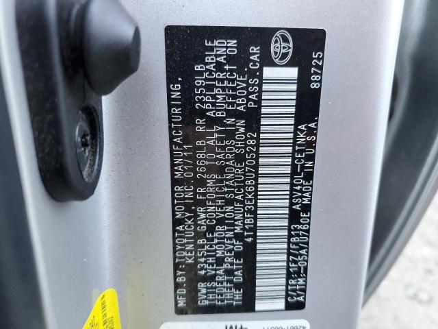 Photo 10 from auction – 2011 TOYOTA CAMRY BASE with VIN 4T1BF3EK6BU705282
