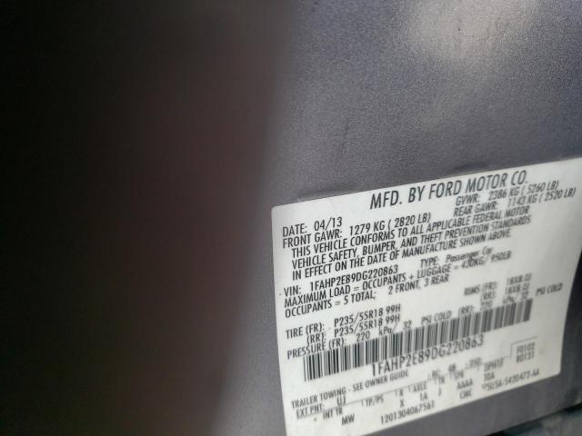 Photo 10 from auction – 2013 FORD TAURUS SEL with VIN 1FAHP2E89DG220863