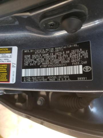 Photo 10 from auction – 2012 TOYOTA CAMRY with VIN 4T1BF1FK2CU500241