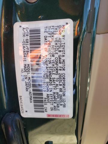 Photo 10 from auction – 1999 TOYOTA CAMRY LE with VIN JT2BF22K7X0181019