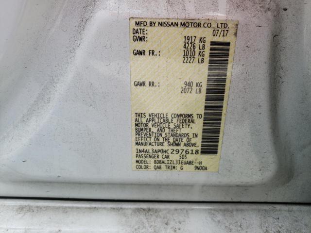 Photo 10 from auction – 2017 NISSAN ALTIMA 2.5 with VIN 1N4AL3AP0HC297618