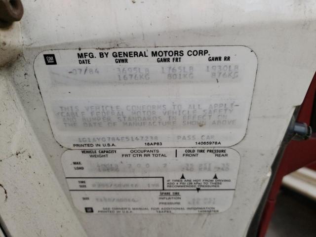 Photo 10 from auction – 1984 CHEVROLET CORVETTE with VIN 1G1AY0784E5147238