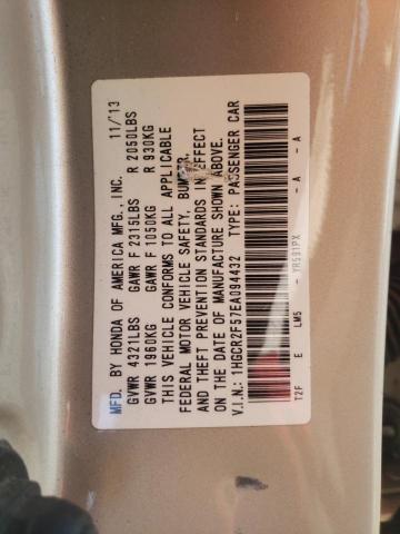 Photo 10 from auction – 2014 HONDA ACCORD SPO with VIN 1HGCR2F57EA094432