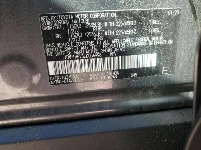 Photo 10 from auction – 2020 TOYOTA RAV4 XLE with VIN JTMP1RFV5LD056998