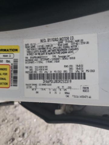Photo 10 from auction – 2013 FORD FUSION SE with VIN 3FA6P0LU8DR252319