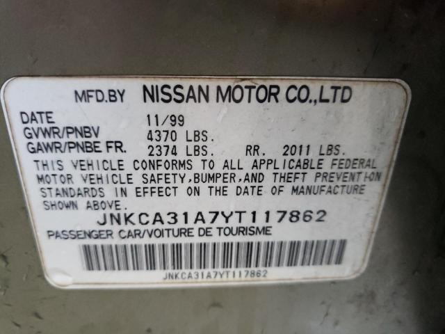 Photo 10 from auction – 2000 INFINITI I30 with VIN JNKCA31A7YT117862