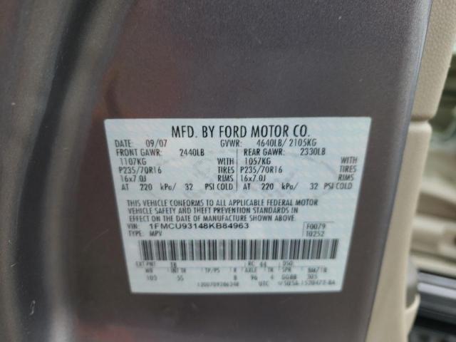Photo 10 from auction – 2008 FORD ESCAPE XLT with VIN 1FMCU93148KB84963