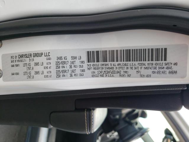 Photo 10 from auction – 2015 JEEP CHEROKEE L with VIN 1C4PJMCBXFW551042