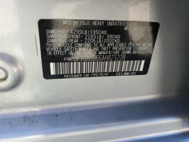 Photo 10 from auction – 2010 SUBARU IMPREZA 2. with VIN JF1GH6B66AH823228