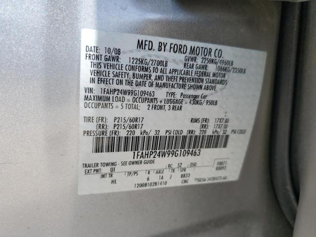 Photo 10 from auction – 2009 FORD TAURUS SEL with VIN 1FAHP24W99G109463