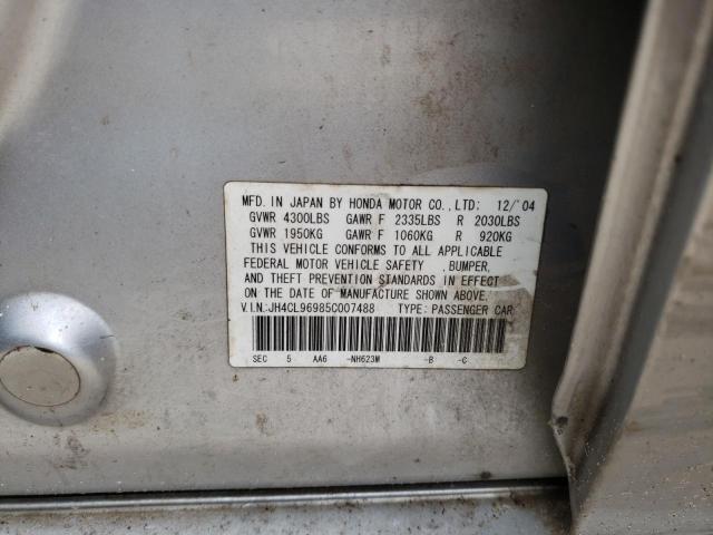 Photo 10 from auction – 2005 ACURA TSX with VIN JH4CL96985C007488