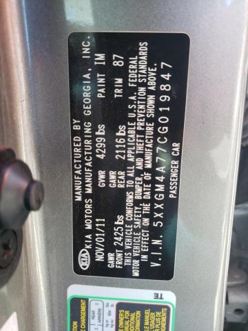 Photo 10 from auction – 2012 KIA OPTIMA LX with VIN 5XXGM4A77CG019847