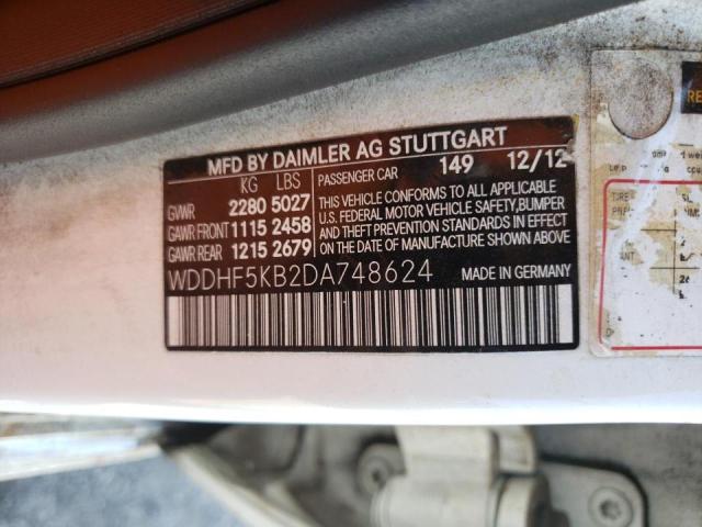 Photo 10 from auction – 2013 MERCEDES-BENZ E 350 with VIN WDDHF5KB2DA748624