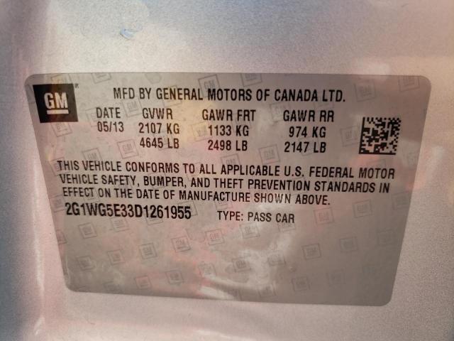 Photo 10 from auction – 2013 CHEVROLET IMPALA LT with VIN 2G1WG5E33D1261955