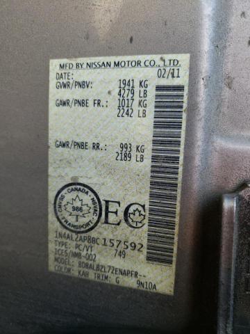 Photo 10 from auction – 2011 NISSAN ALTIMA BAS with VIN 1N4AL2AP8BC157592