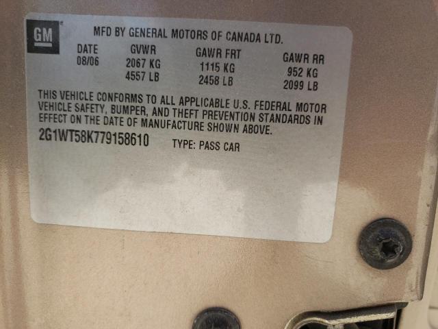 Photo 10 from auction – 2007 CHEVROLET IMPALA LT with VIN 2G1WT58K779158610