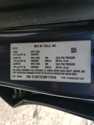 Photo 10 from auction – 2022 TESLA MODEL 3 with VIN 5YJ3E1EC5NF179765