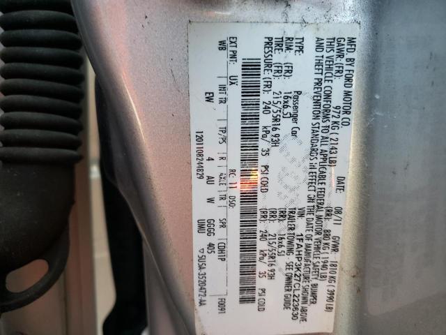 Фото 10 с аукциона – 2012 FORD FOCUS SE с VIN 1FAHP3K27CL223630
