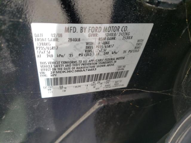 Photo 10 from auction – 2008 FORD EDGE SE with VIN 2FMDK36C38BA74453