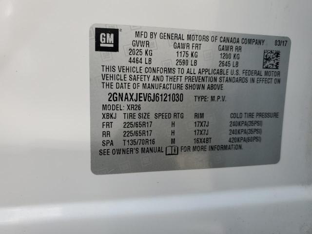 Photo 10 from auction – 2018 CHEVROLET EQUINOX LT with VIN 2GNAXJEV6J6121030