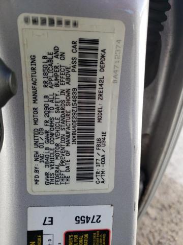 Photo 10 from auction – 2009 TOYOTA COROLLA BA with VIN 1NXBU40E29Z154839