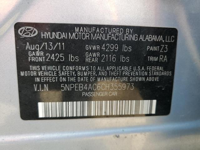 Photo 10 from auction – 2012 HYUNDAI SONATA GLS with VIN 5NPEB4AC6CH355973
