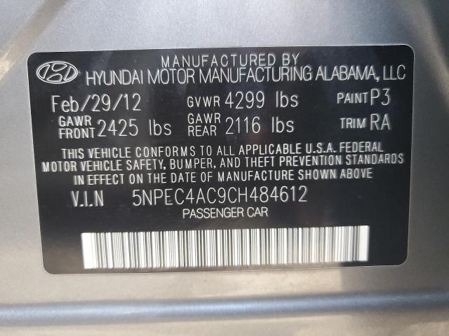 Фото 10 с аукциона – 2012 HYUNDAI SONATA SE с VIN 5NPEC4AC9CH484612