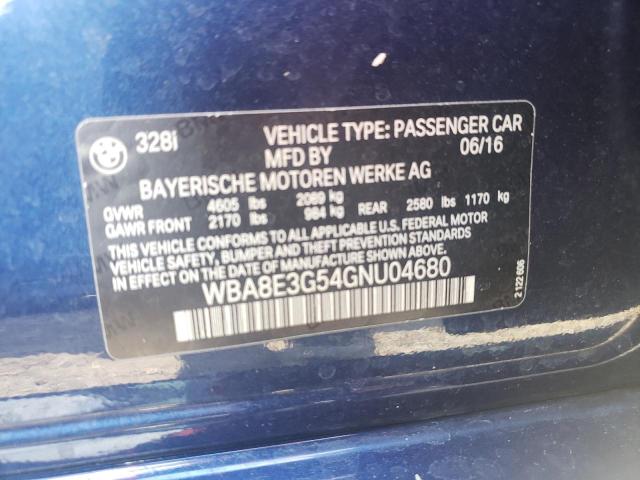 Photo 10 from auction – 2016 BMW 328 XI SUL with VIN WBA8E3G54GNU04680