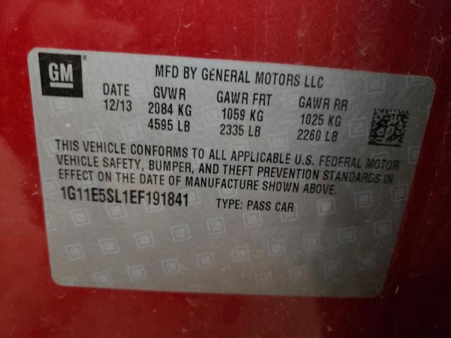 Photo 10 from auction – 2014 CHEVROLET MALIBU 2LT with VIN 1G11E5SL1EF191841