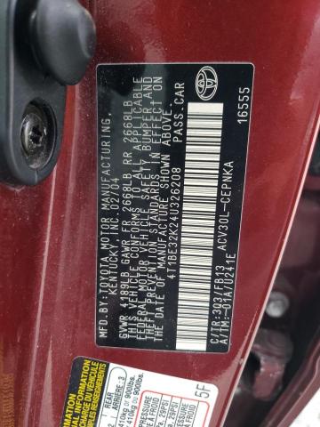 Photo 10 from auction – 2004 TOYOTA CAMRY LE with VIN 4T1BE32K24U326208
