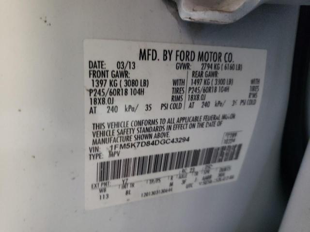 Photo 10 from auction – 2013 FORD EXPLORER X with VIN 1FM5K7D84DGC43294