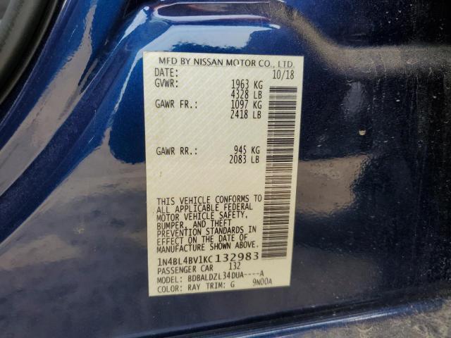 Photo 10 from auction – 2019 NISSAN ALTIMA S with VIN 1N4BL4BV1KC132983