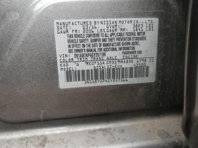 Photo 10 from auction – 2016 NISSAN SENTRA S with VIN 3N1AB7AP4GY257166