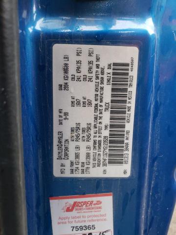 Photo 10 from auction – 2000 DODGE RAM 1500 with VIN 3B7HF13Z7YG123528