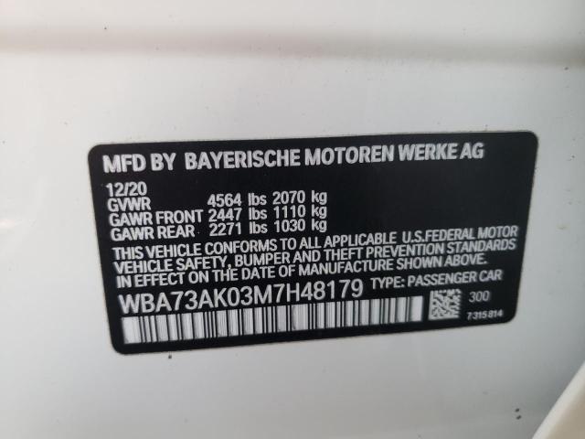 Photo 10 from auction – 2021 BMW 228XI with VIN WBA73AK03M7H48179