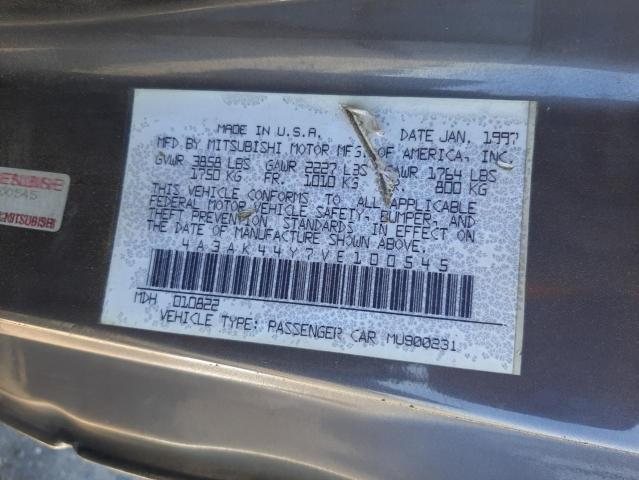 Photo 10 from auction – 1997 MITSUBISHI ECLIPSE GS with VIN 4A3AK44Y7VE100545