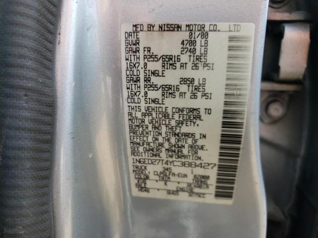 Photo 10 from auction – 2000 NISSAN FRONTIER C with VIN 1N6ED27T4YC388427