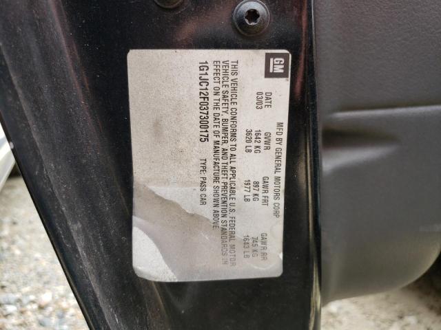Photo 10 from auction – 2003 CHEVROLET CAVALIER with VIN 1G1JC12F037300175