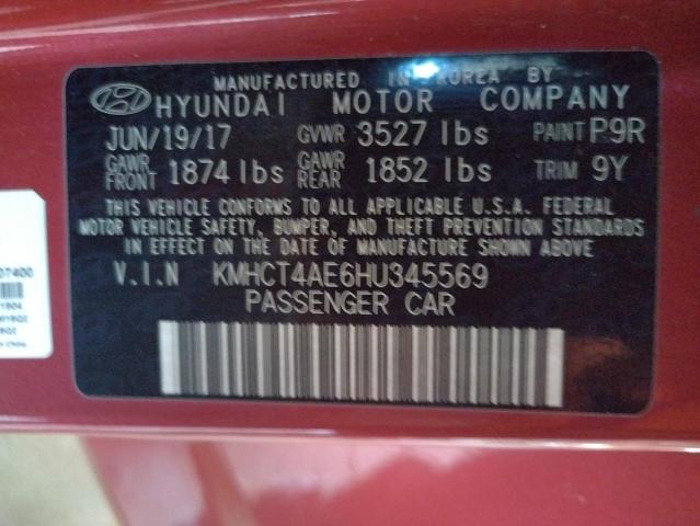 Photo 10 from auction – 2017 HYUNDAI ACCENT SE with VIN KMHCT4AE6HU345569