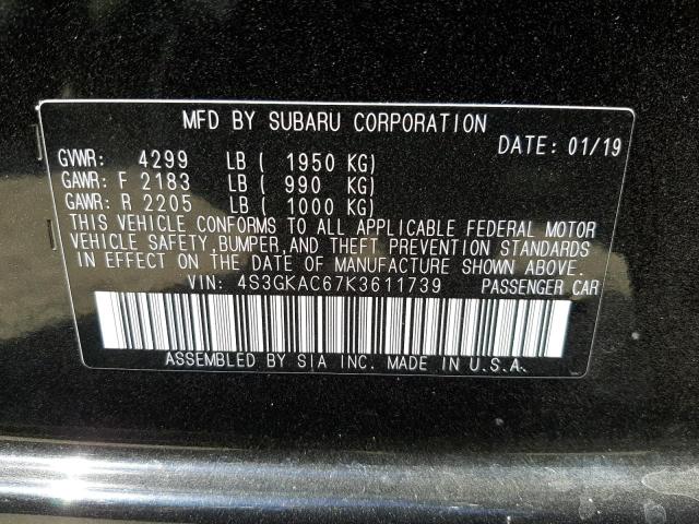 Photo 10 from auction – 2019 SUBARU IMPREZA PR with VIN 4S3GKAC67K3611739