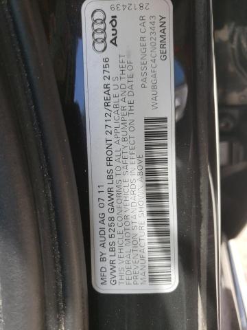 Photo 10 from auction – 2012 AUDI A6 with VIN WAUBGAFC4CN023443