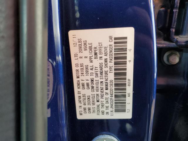 Photo 10 from auction – 2012 ACURA TSX with VIN JH4CU2F44CC013830