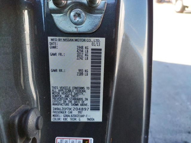Photo 10 from auction – 2013 NISSAN ALTIMA S with VIN 1N4AL2EP7DC204897