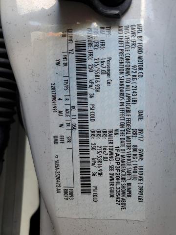 Photo 10 from auction – 2017 FORD FOCUS SE with VIN 1FADP3F20HL335427