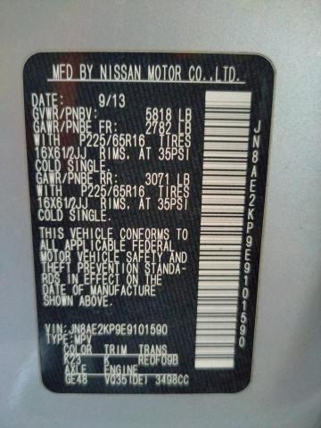 Photo 10 from auction – 2014 NISSAN QUEST S with VIN JN8AE2KP9E9101590