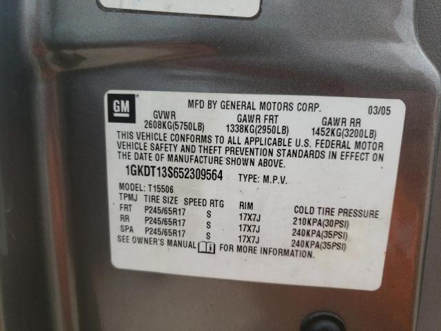Photo 10 from auction – 2005 GMC ENVOY with VIN 1GKDT13S652309564