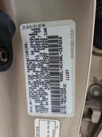 Photo 10 from auction – 2003 TOYOTA CAMRY LE with VIN 4T1BE32K73U161707