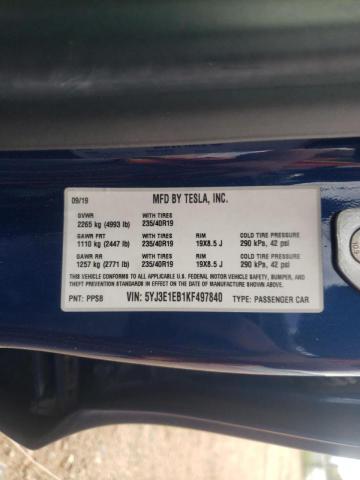 Photo 10 from auction – 2019 TESLA MODEL 3 with VIN 5YJ3E1EB1KF497840